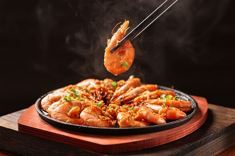砂锅蒜香虾